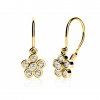Dětské náušnice Amily II,zlato se zirkony (Materiál šperku Žluté zlato, Barevné varianty zirkonů Čirý zirkon)