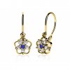 Dětské zlaté náušnice Aurora osazené zirkony (Materiál šperku Žluté zlato, Barevné varianty zirkonů Čirý zirkon)