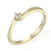 Jemný prsten Caris, zlato s briliantem (Materiál šperku Žluté zlato, Velikost 46)