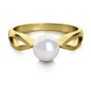 Půvabný zlatý prsten Taisa s perlou (Materiál šperku Žluté zlato, Velikost 46)