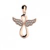Menší andělský přívěsek Agnes II, zlato s brilianty (Materiál šperku Žluté zlato)