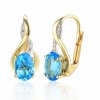 13569 podmanive nausnice allegra kombinovane zlato s brilianty a modrymi topazy blue topaz