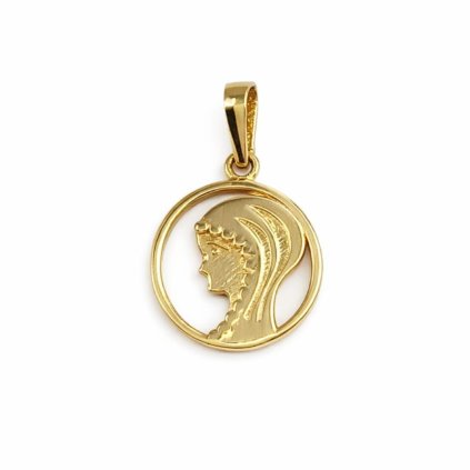 Zlatý přívěsek 22217 Panna