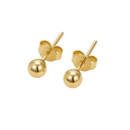 Zlaté náušnice kuličky 4 mm