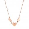 Ocelový náhrdelník - srdce s andělskými křídly ROSE GOLD