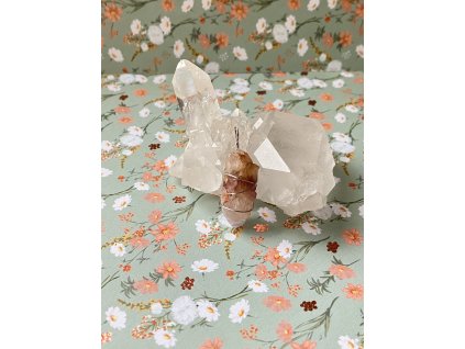 Přívěsek ametyst/křišťál