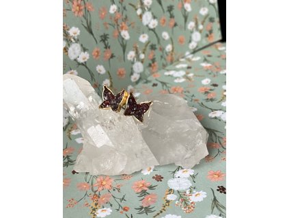 Náušnice s granáty GOLD