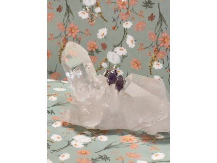 Náušnice s ametystem