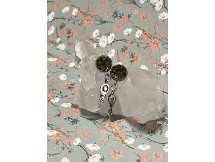 Náušnice s olivíny