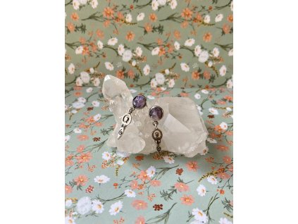 Náušnice s ametystem