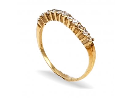 154044 vlnivy zlaty prsten zdobeny zirkony