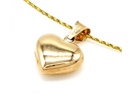 165378 zlaty privesek ze zluteho zlata ve tvaru srdce