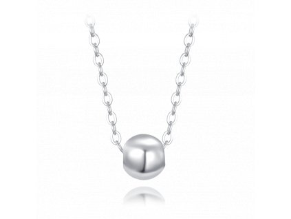 MINET Stříbrný náhrdelník kulička 6 mm