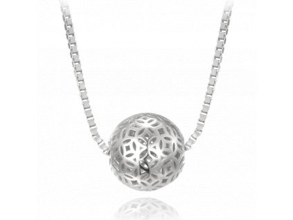 MINET Stříbrný náhrdelník kulička