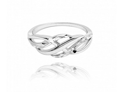 MINET Broušený stříbrný prsten