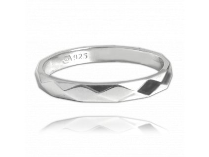MINET+ Minimalistický snubní stříbrný prsten