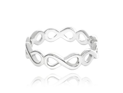 MINET Stříbrný prsten FOREVER (Velikost prstenu 49)