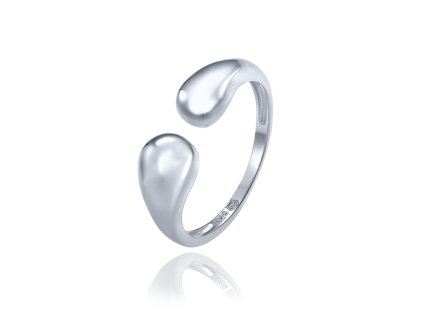 MINET Stříbrný prsten dvě kapky vel. 57 (Velikost prstenu 57)