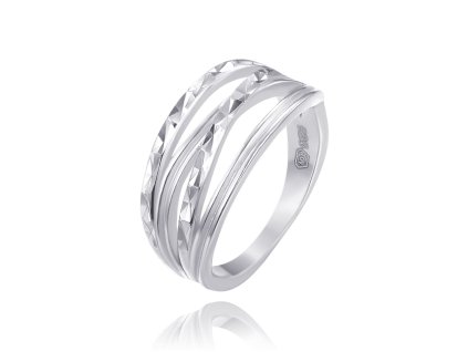 MINET Broušený stříbrný prsten vel. 62 (Velikost prstenu 62)