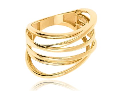 MINET Moderní zlatý prsten Au 585/1000 vel. 65 - 4,40g (Velikost prstenu 65)