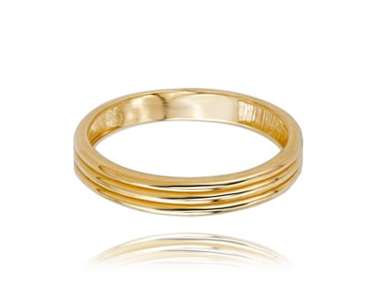 MINET Elegantní zlatý prsten Au 585/1000 vel. 52 - 1,55g (Velikost prstenu 52)