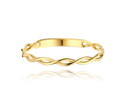 MINET Moderní zlatý propletený prsten Au 585/1000 vel. 60 - 1,00g (Velikost prstenu 60)