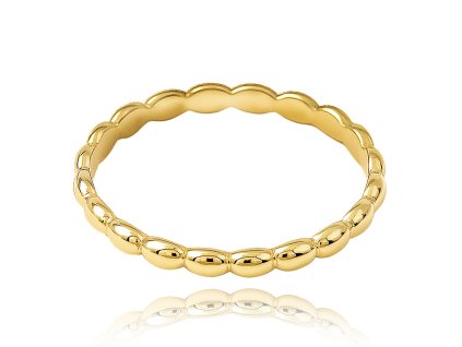 MINET Moderní zlatý prsten Au 585/1000 vel. 52 - 0,85g (Velikost prstenu 52)