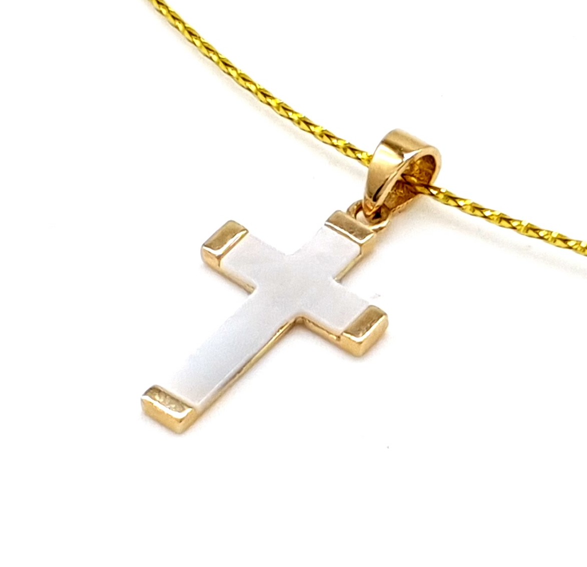 Zlatý kříž s perletí