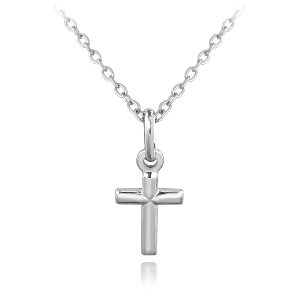 MINET Stříbrný náhrdelník křížek