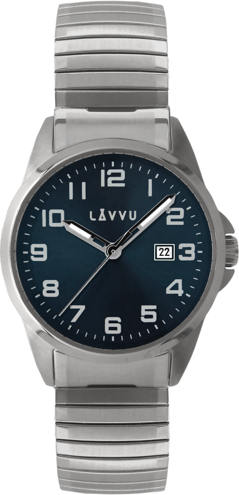 LAVVU Pánské pružné hodinky STOCKHOLM Big Blue