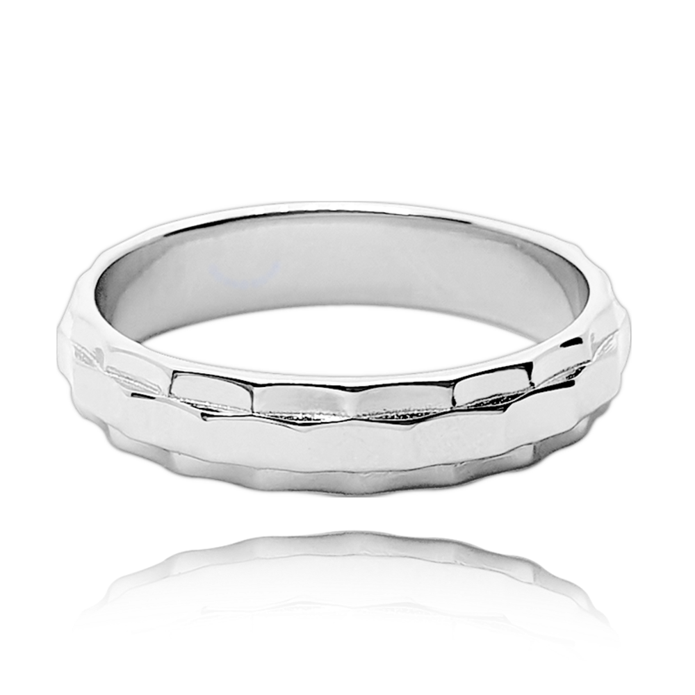 MINET Broušený snubní stříbrný prsten Velikost prstenu: 51