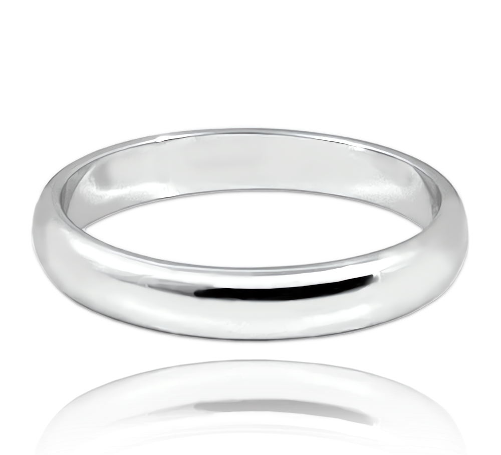MINET+ Stříbrný snubní prsten 4 mm - Velikost prstenu: 62