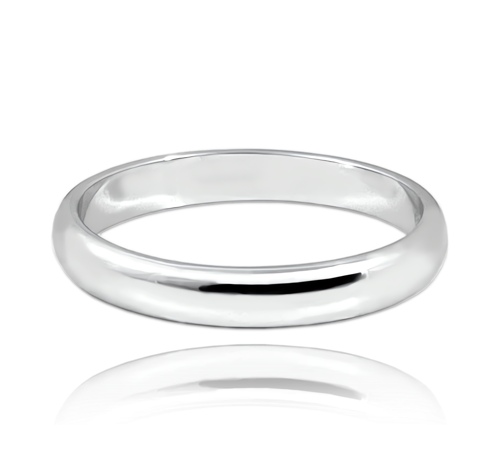 MINET+ Stříbrný snubní prsten 3.5 mm - Velikost prstenu: 48