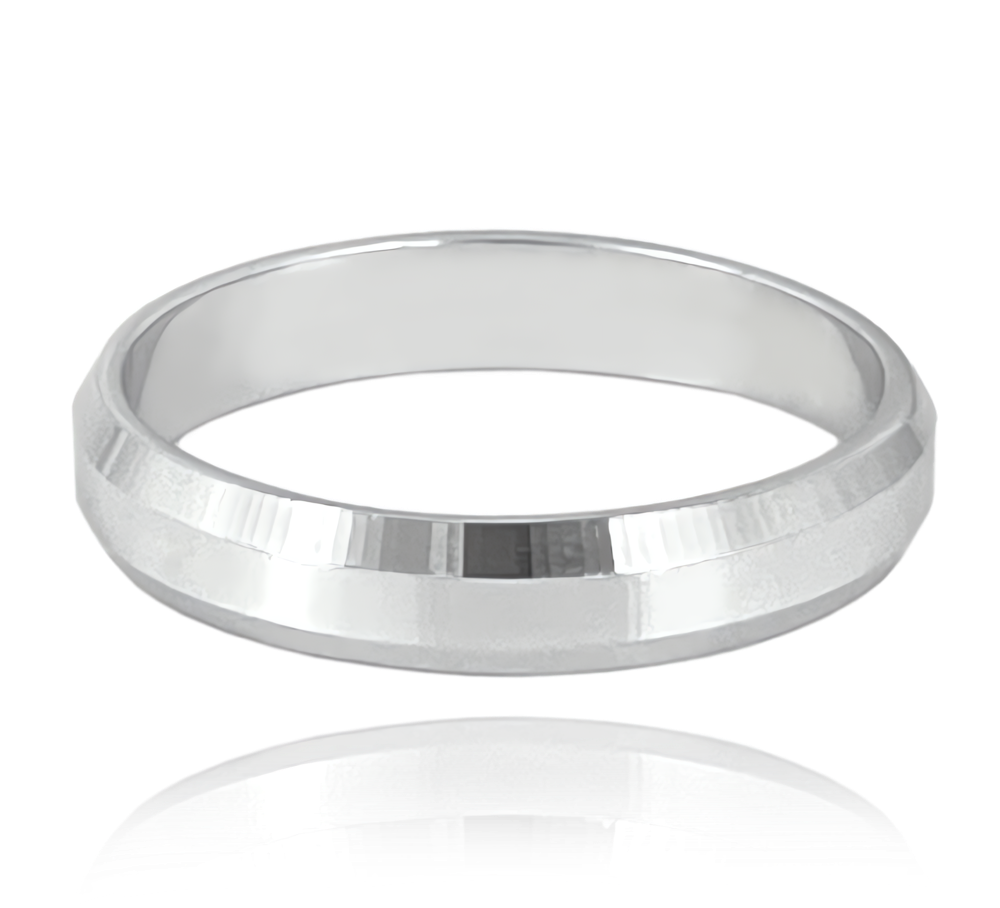 MINET+ Stříbrný snubní prsten 4.5 mm - Velikost prstenu: 57