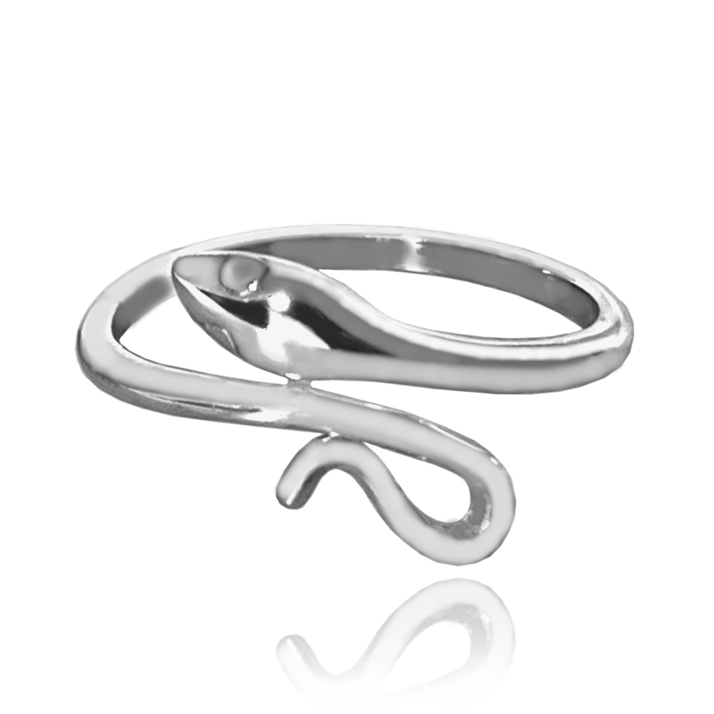 MINET Stříbrný prsten SNAKE Velikost prstenu: 54