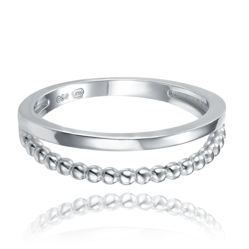 MINET Dvojitý stříbrný prsten vel. 51 Velikost prstenu: 51