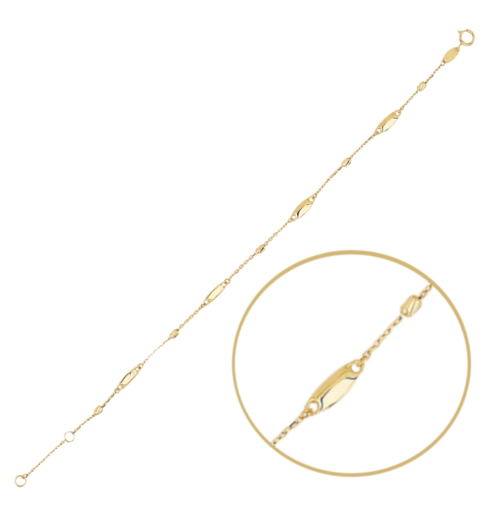 MINET Elegantní zlatý náramek Au 585/1000 1,20g