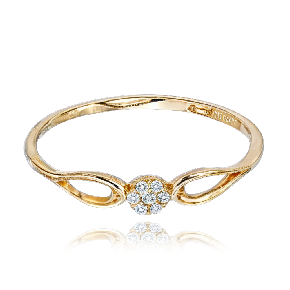 MINET Zlatý zásnubní prsten s bílými zirkony Au 585/1000 vel. 55 - 0,95g Velikost prstenu: 55