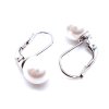 70056 2 stribrne nausnice s dominantni perlou