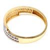 Prsten vyrobený ze žlutého zlata zdobený zirkony po obvodu (Velikost prstene 52 mm)