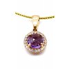 59724 1 medailonek s ametystem ze zluteho zlata