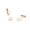 153951 1 zlate nausnice s klasickym zapinanim zdobeny perlou