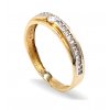 153978 zlaty prsten zdobeny radou zirkonu