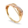 154038 zlaty vlnivy prsten ze zluteho a ruzoveho zlata