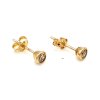 159024 1 drobne nausnice se zirkonem ze zluteho zlata
