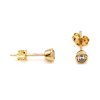 159024 drobne nausnice se zirkonem ze zluteho zlata