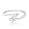 MINET Stříbrný prsten otevřené RUCE (Velikost prstenu 52)