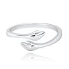 MINET Stříbrný prsten otevřené RUCE (Velikost prstenu 52)