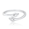 MINET Stříbrný prsten otevřené RUCE (Velikost prstenu 52)