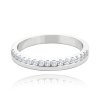 MINET+ Stříbrný snubní prsten s bílými zirkony (Velikost prstenu 52)